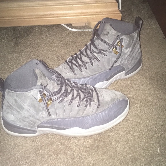 Air Jordan 12s Grey Suede. - Picture 1 of 4